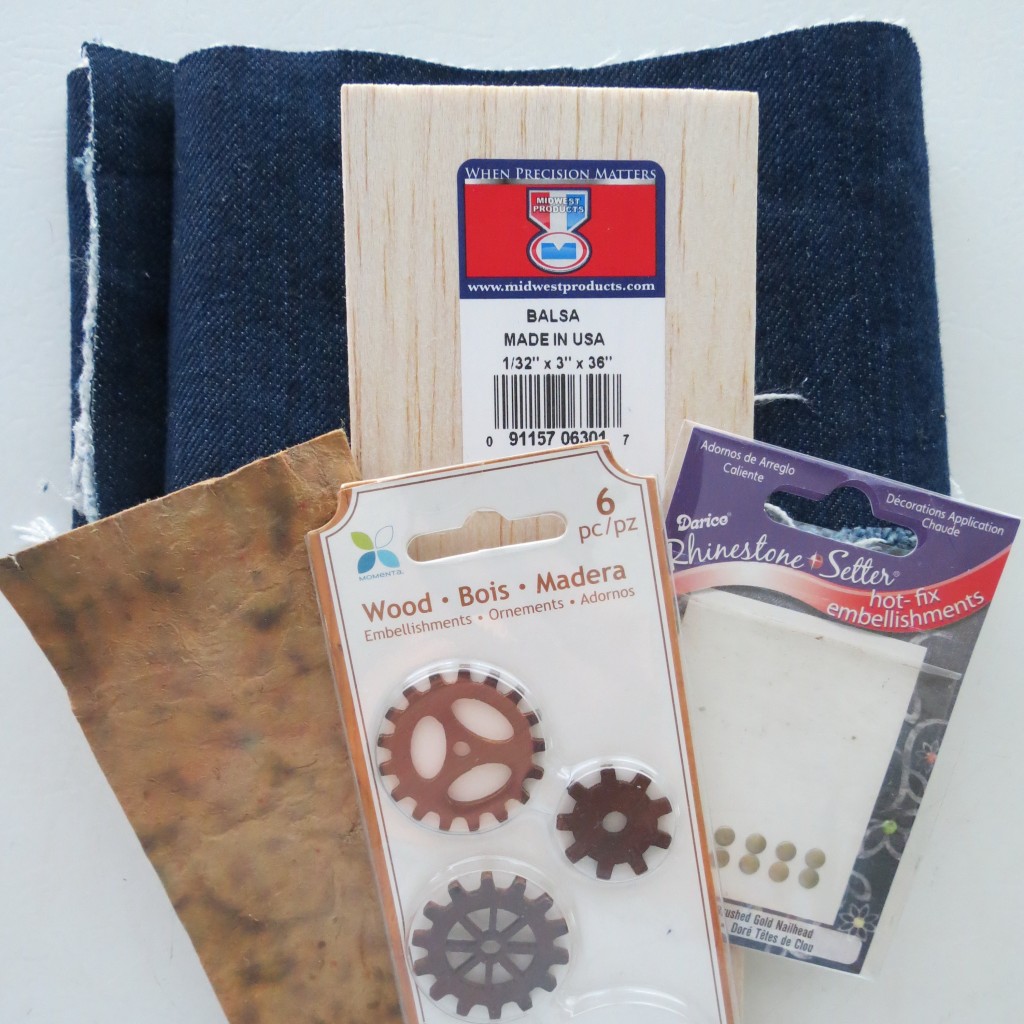 Masculine Scrapbook Page Ideas:Tip #1 select items like wood, denim, metals, and leather.