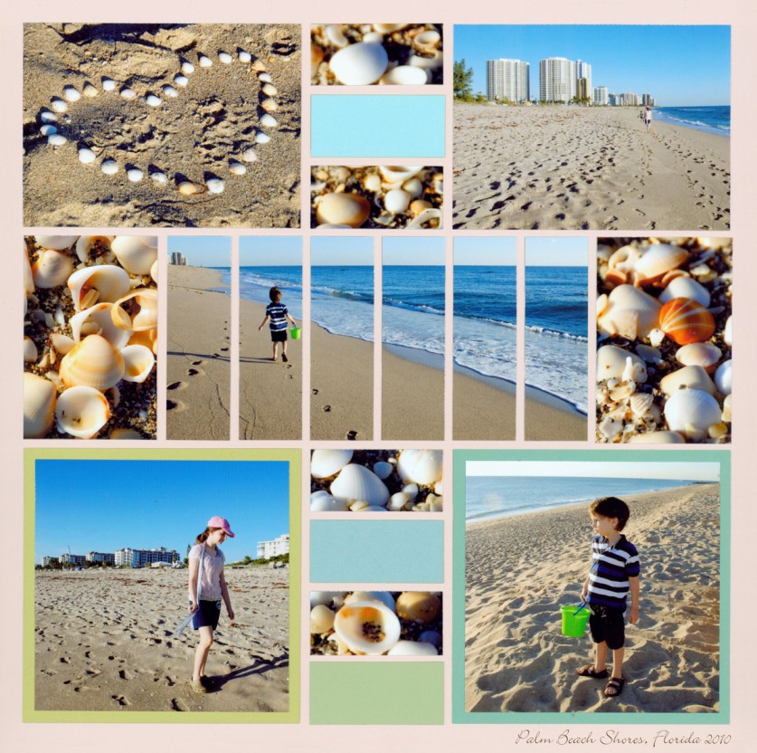 Beach Day Scrapbook Layout