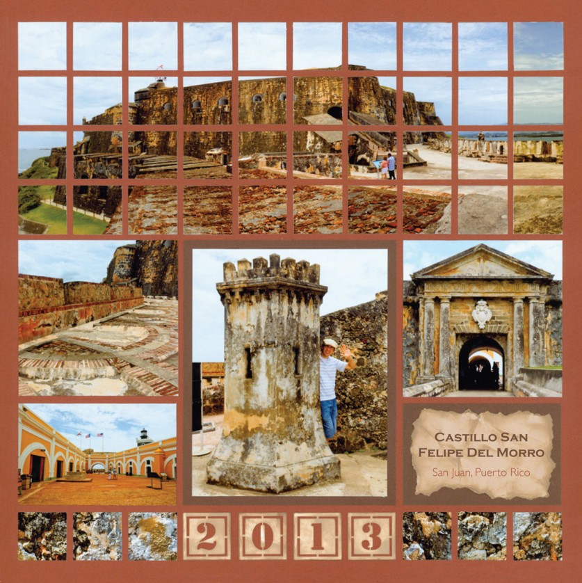 Mosaic Scrapbook Layout Old San Juan, Puerto Rico