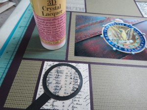 Inspired by Sherlock Holmes. Symbol: magnifying glass. 
