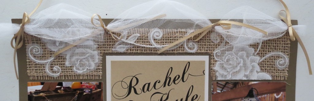 Wedding Scrapbooking Tips. Tulle topper with beading and ribbons.