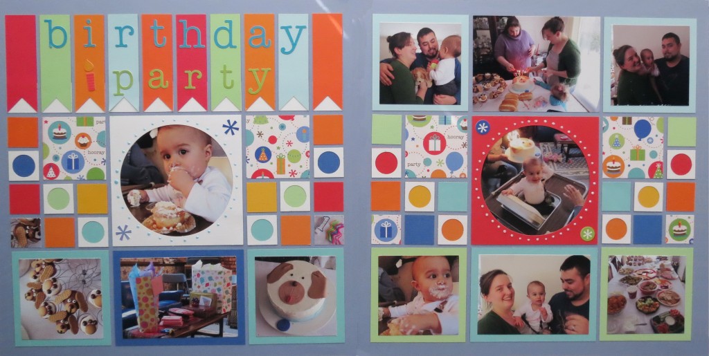 Birthday Scrapbook Pages: completed layout