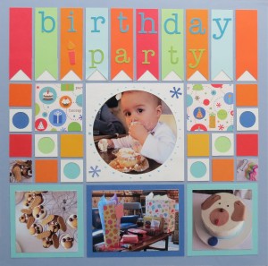 Birthday Scrapbook Pages: page one.