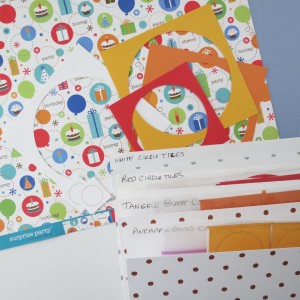 Birthday Scrapbook Pages:  match your embellishments to your grid and paper.