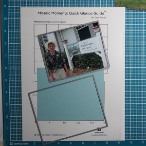 Fitting photos to the Grid DIes will cut both the paper tile base if you want to customize with your own color and trim your photo to neatly fit on top of the paper tile base.