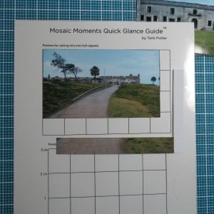 Tips for Fitting photos to the Grid. The photo trimmed in the diagram shows the small amount you lose. Fits nicely into 3x5 block size of pattern #103. 