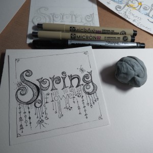 Hand Lettered Titles   Step 5. Begin adding your Doodling to your letters.