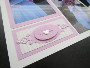 Embellishing Your Scrapbook Pages: Spellbinders Label and liquid pearls add a little fancy touch to the layout.