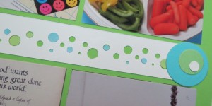Baby Shower Scrapbook Ideas creating a border to match theme.