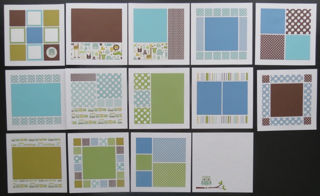 8x8 Page Designs using Mosaic Moments Die Sets