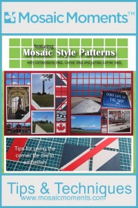 Mosaic Style Patterns, Nautical theme, Red White and Blue, vacation pages