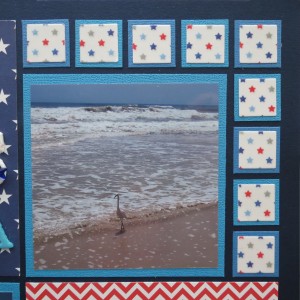 Patriotic Pages vellum stars and alternating tiles