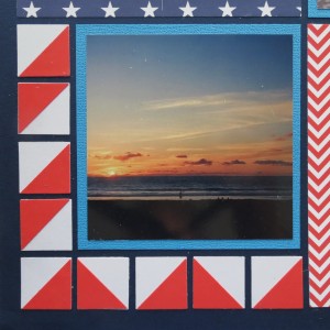 Patriotic Pages chevron pattern created with MM Corner Tile Die