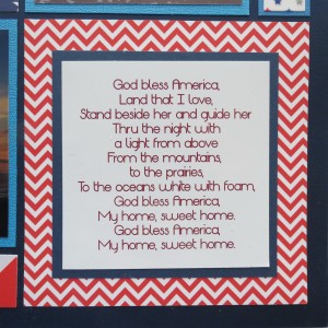 Patriotic Pages Font: Origin, lyrics mounted on navy on chevrons