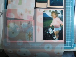 Scrapping Your Vintage Photos: The Fab 50's cardstock layered with vellum v. 2
