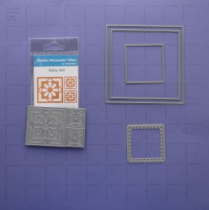 Scrapping Your Collections 12x12 Concord Grape Mosaic Moments Grid, Daisy Set Die, Die Set A, Scallop Dot Mat Die