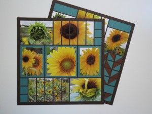 Sunflowers and Mosaic Strips 