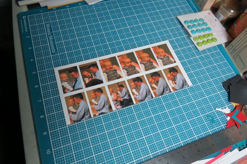 Mosaic Moments Filmstrip Die printing and prepping the photos