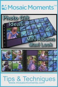Mini Album Maxi Look this layered album with multiple mosaic style photos