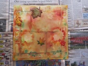 Mosaic Moments White Grid Paper Creating your own "Designer Paper" step three adding glimmer mist for color and shine.