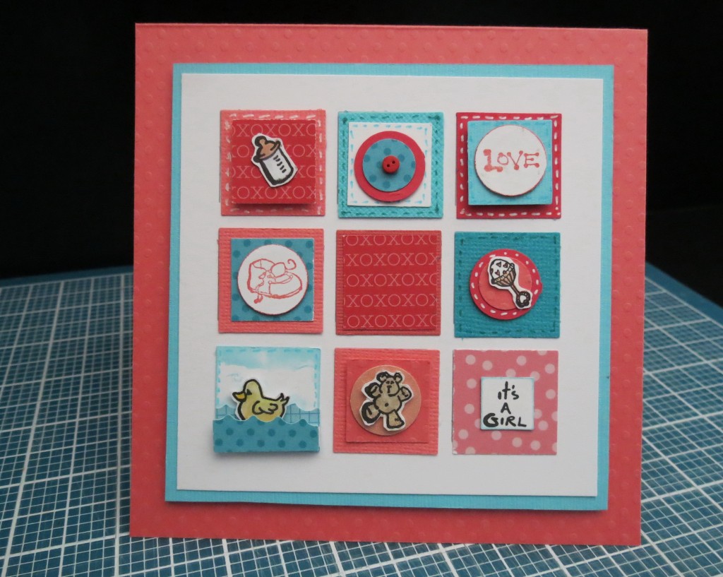 MM TYS Baby card using Mosaic Moments 4x4 RTC Grid paper and the Inchies Style is perfect for our smaller grids.
