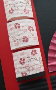 MM Inspiration Tokyo Cherry Blossoms fold on scores and mount on grid. 