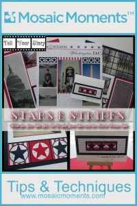 MM TYS DC Red WHite and Blue Stars & Stripes Vacation Scrapbook pages