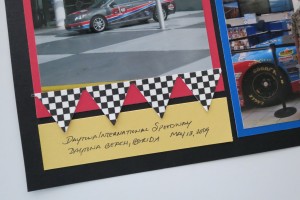 MM NASCAR themed checker flag details 