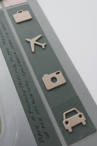MM creating embellishments with triple layered kraft cardstock 