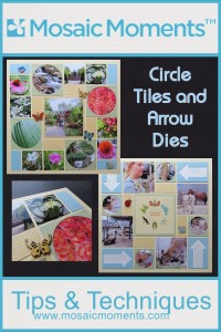 MM Circle Tiles and Arrow Dies Mosaic ideas for summer gardens vacations using the new dies #CreationMuseuem2016