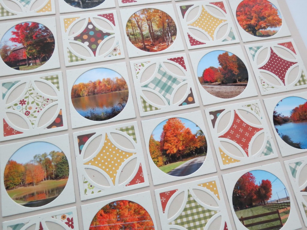 MM 3-in-1 Pattern #101 Memories close up of Fall Quilt Pattern for Scrapbooks