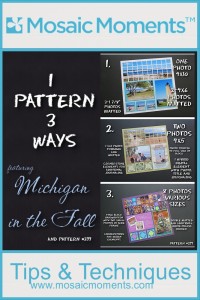 MM One Pattern Three Ways with a mosaic style pattern #299