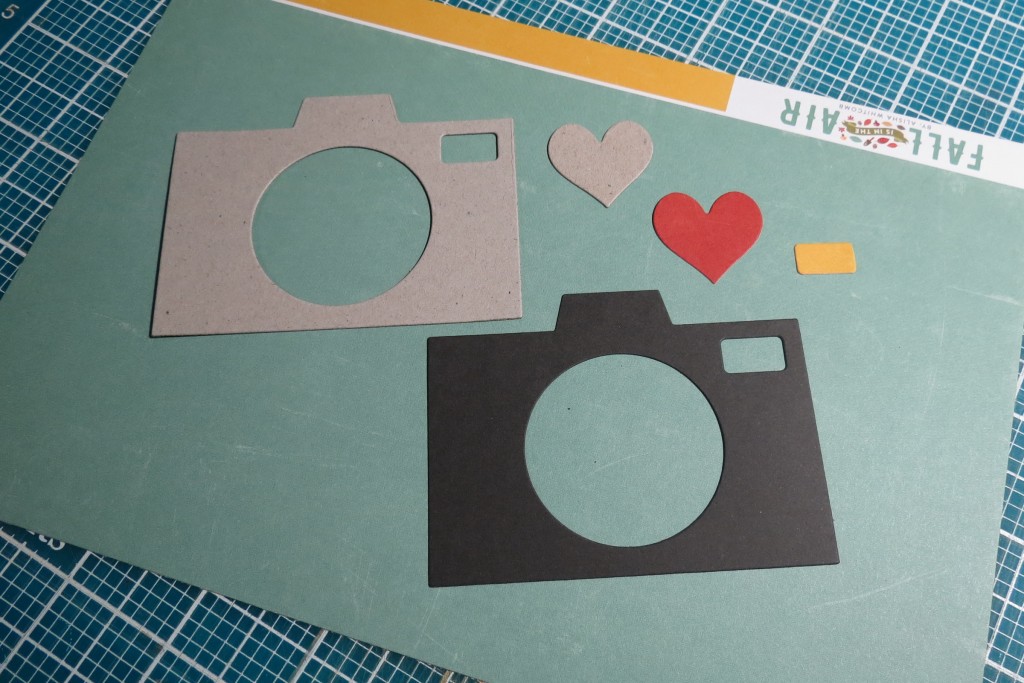 Smile for the Camera Die cutting two layers in chipboard and one in cardstock