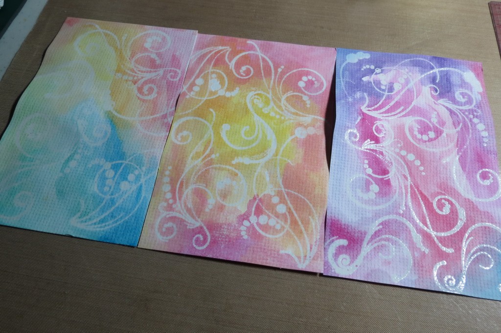 MM Water Color applied over the heat set embossed images (2)