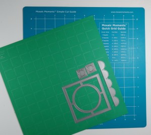 Mosaic Moments Emerald Grid, the new double sided craft mat, dies 
