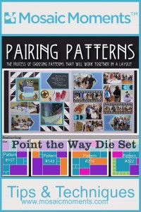 MM Pairings Point the Way Die Set Lilac Mosaic Moments Gird Paper