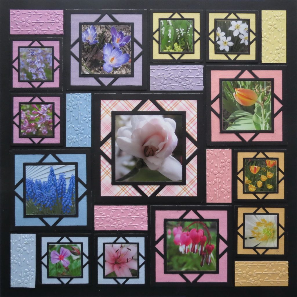 Mosaic Moments Spring Blooms featuring the Square Diamond Frame Die Family