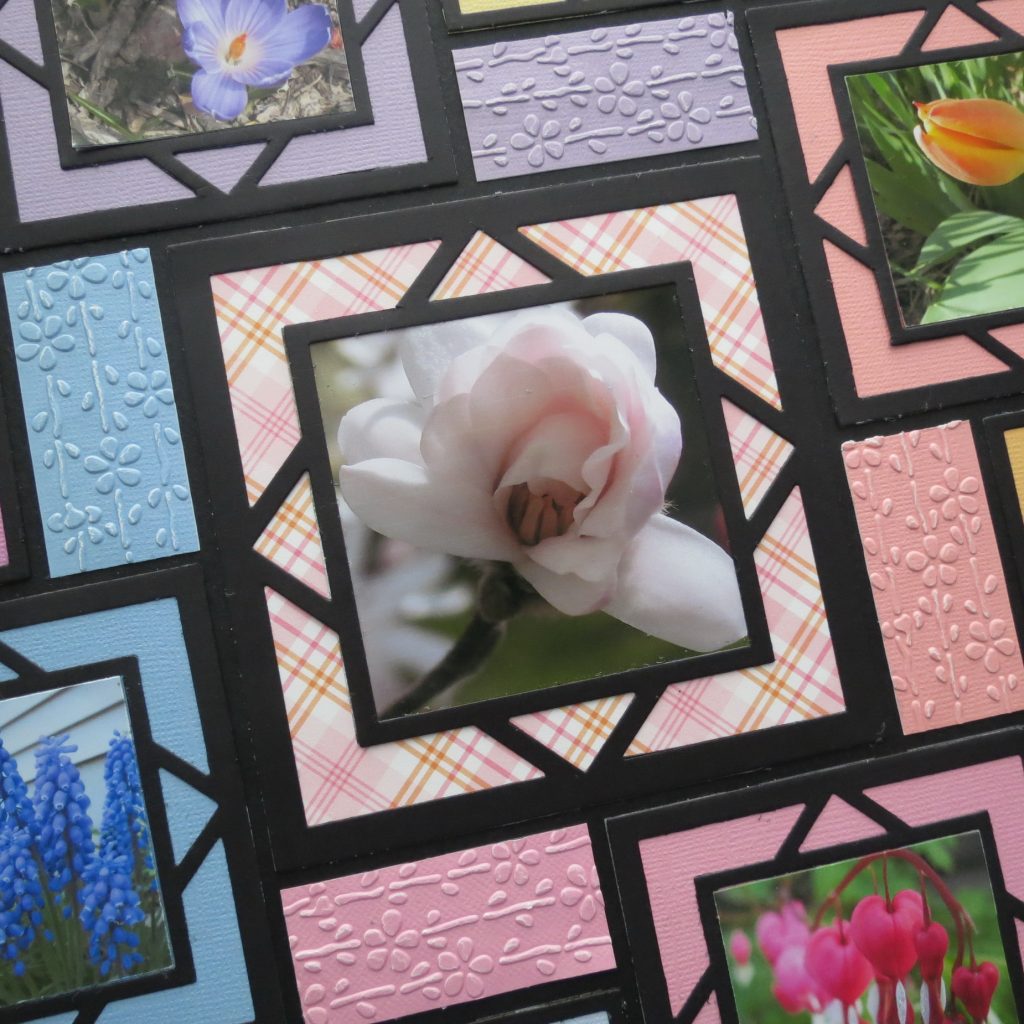 Mosaic Moments Spring Blooms featuring the Square Diamond Frame Die Family