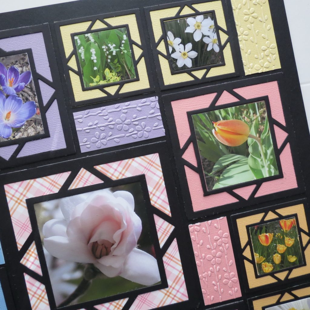 Mosaic Moments Spring Blooms featuring the Square Diamond Frame Die Family