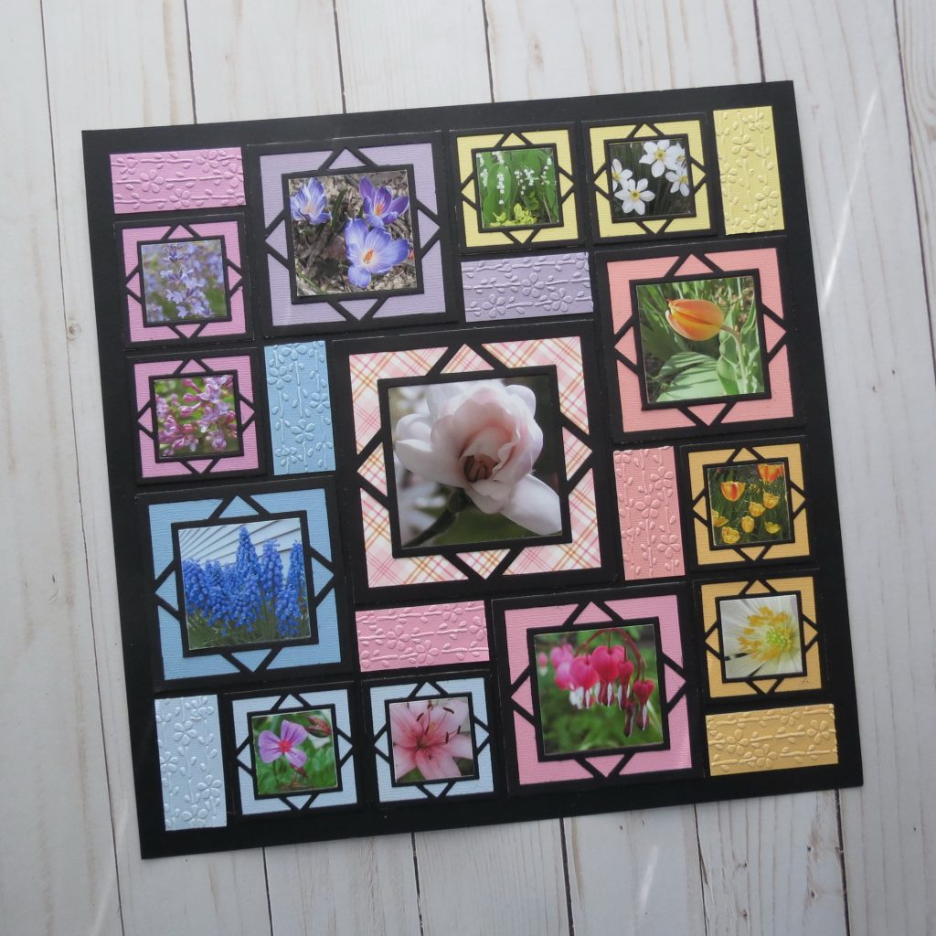 Mosaic Moments Spring Blooms featuring the Square Diamond Frame Die Family