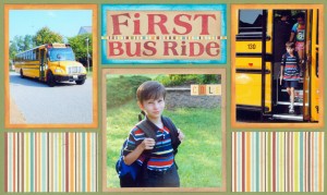 bland scrapbook layout