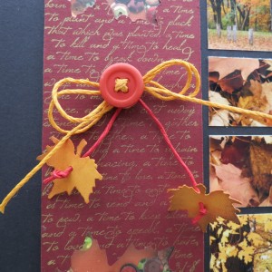 Fall Flourish #4 Shaker Sequins Block  Final touches with a bow! 