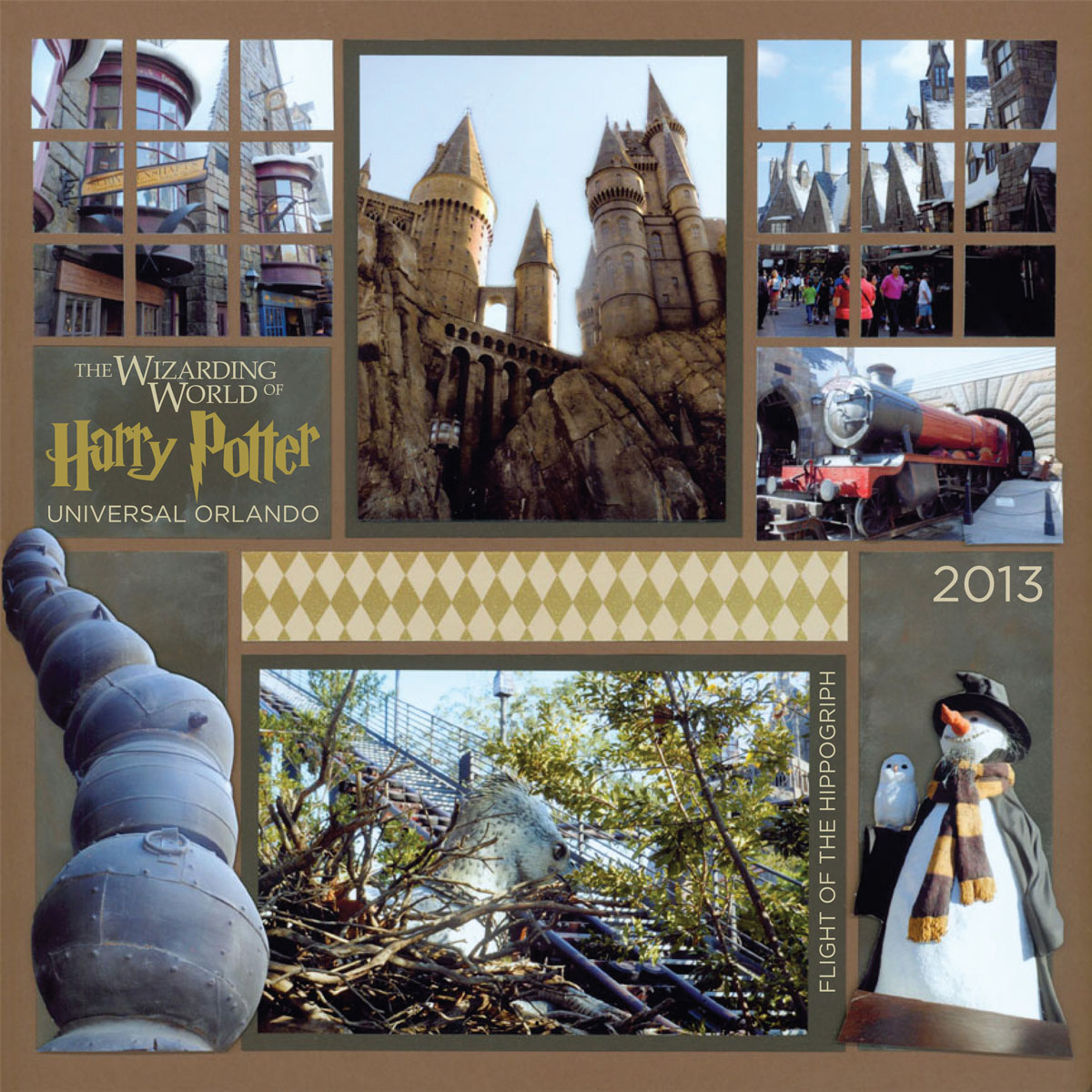 Harry Potter Scrapbook Layout: Create a Magical Collage - Mosaic Moments  Page Layout System