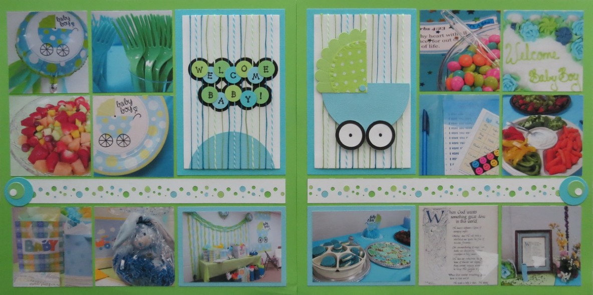 Baby Shower Scrapbook Ideas Mosaic Moments Page Layout System