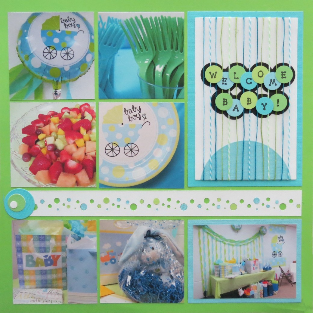 Baby Shower Scrapbook Ideas - Mosaic Moments Page Layout System