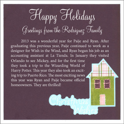 Holiday Card - The Back