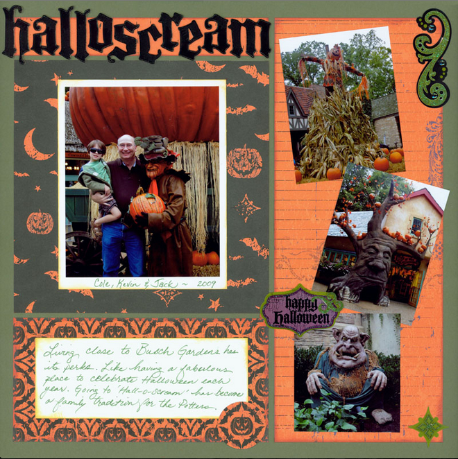 Halloween Scrapbook Pages - Pumpkin Jack