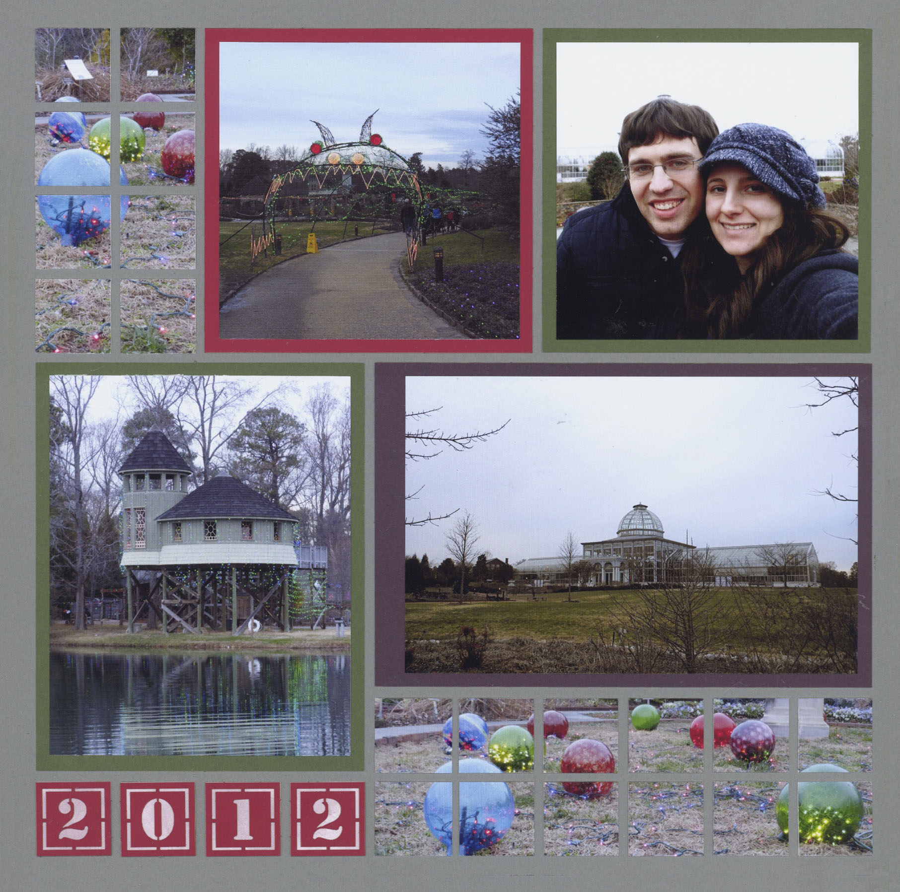 Holiday Scrapbook Pages - Holiday Lights