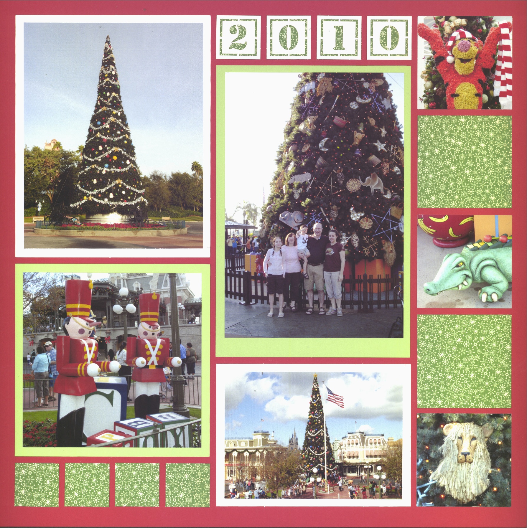 Christmas around the Parks - Holiday Scrapbook layouts