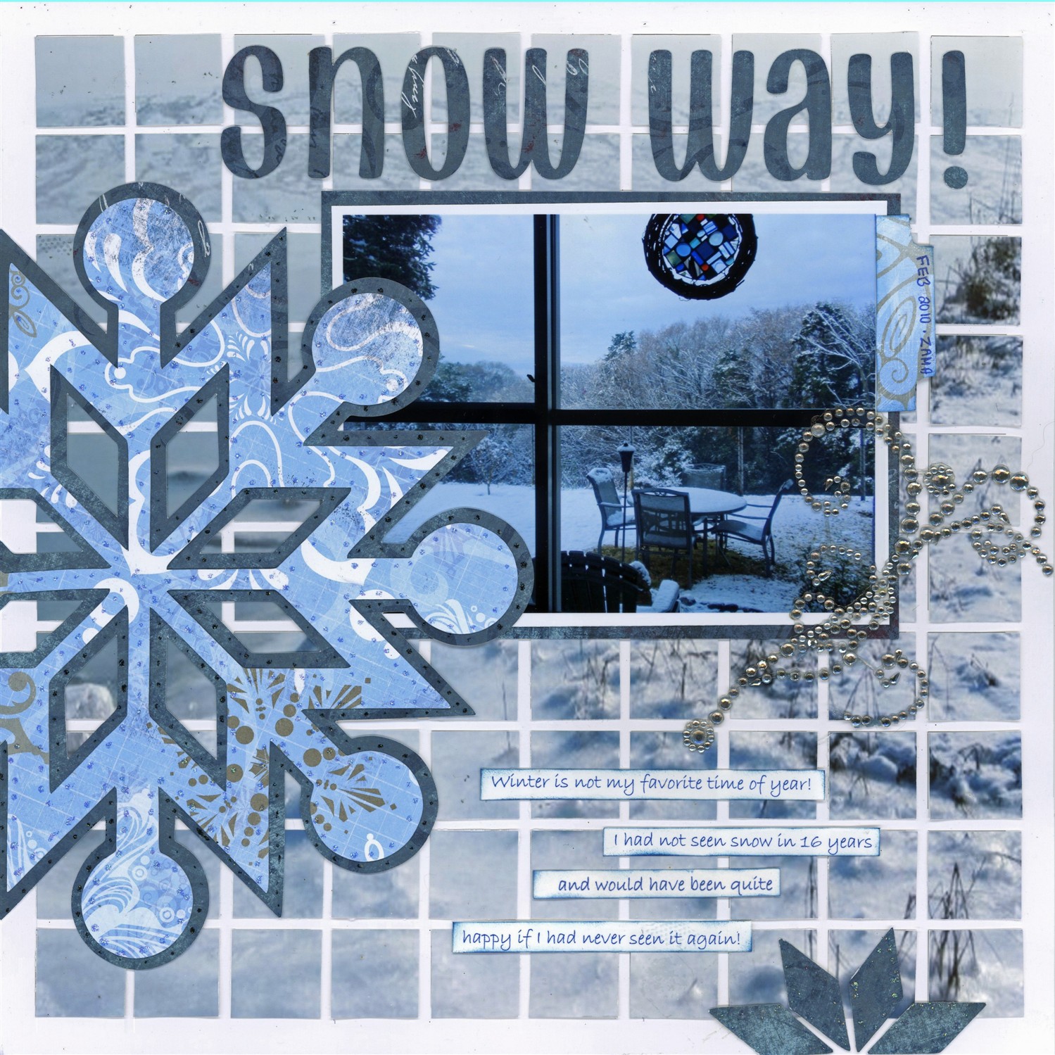 Winter Scrapbook Pages - Snow Way!